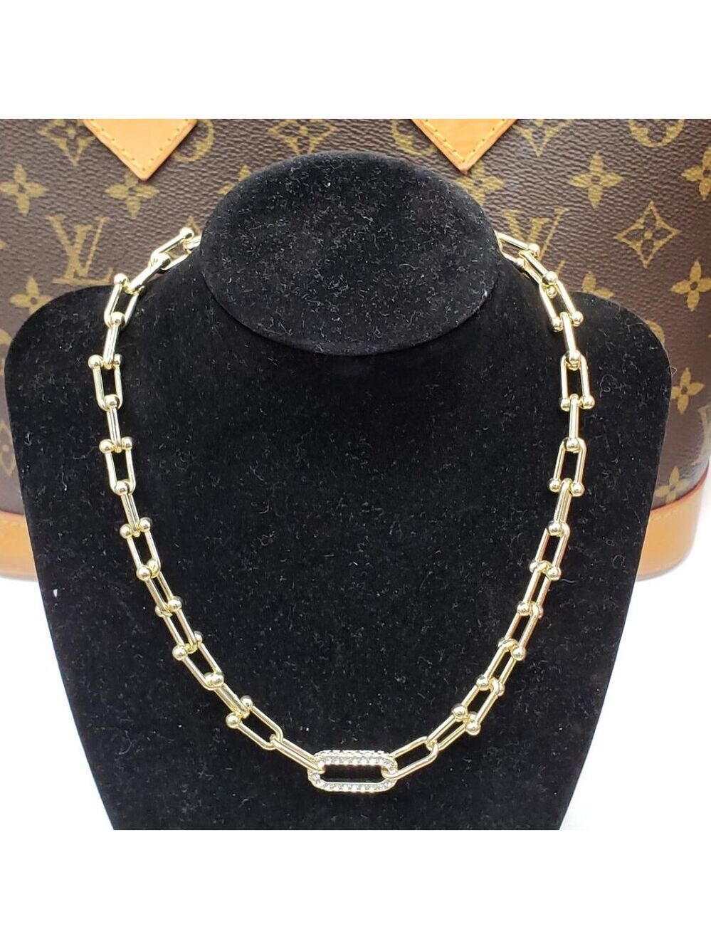 Gold Plated Horse Shoe Necklace Chain